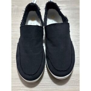 Vionic Malibu Black Canvas Slip On Shoes Women Size 9 Casual Comfort